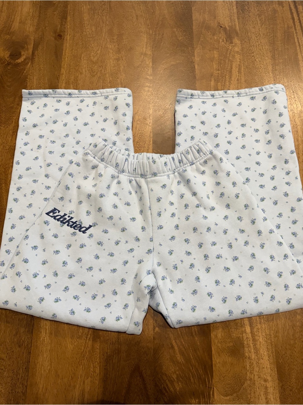 Edikted Light Blue Floral Pants
